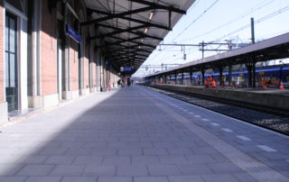 Circulaire perrontegels voor station Dordrecht Centraal