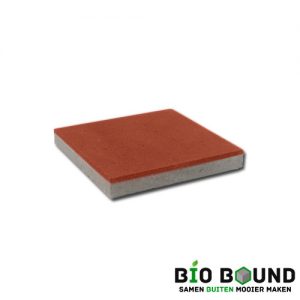 circulaire, biobased betontegel rood