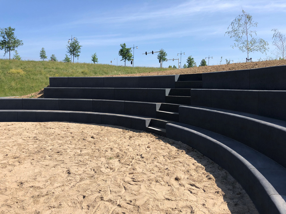 Tribune Nijmegen van duurzaam beton