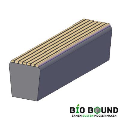 Betonnen bank Elegance met zitting circulair biobased Betonnen bank Elegance met zitting circulair biobased