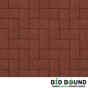 Circulaire biobased betonstraatsteen rood