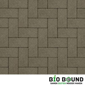 Circulaire biobased betonstraatsteen structuur grijs porfier