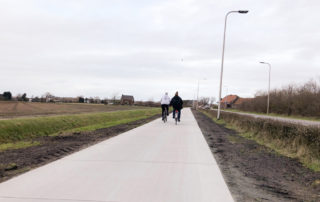 Duurzaam fietspad van circulair, biobased beton in Noordwijk