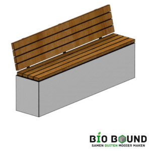 Bank Floor - biobased beton - met zitting en rugleuning