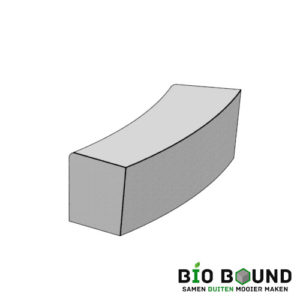 Bank biobased beton Elegance eenzijdig bocht inwendig