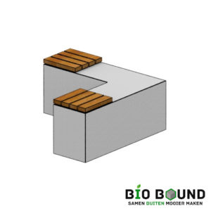 biobased betonnen zitrandelement Floor hoek met duurzame zitting