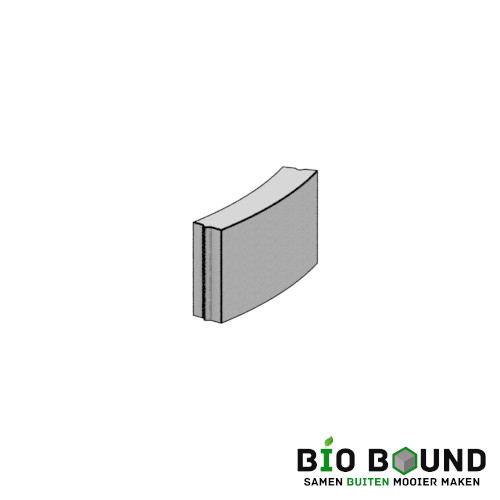circulaire biobased beton Bloembakranden Mila bocht 15x40 cm