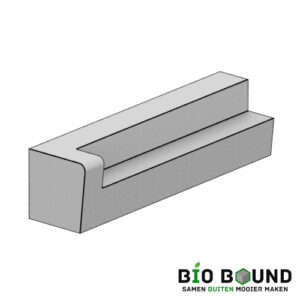 circulaire betonbank Elegance eenzijdig rechts