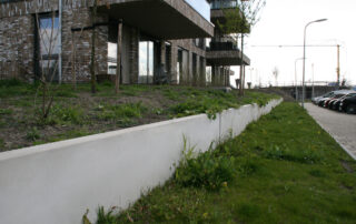 Circulaire keerwanden van miscanthusbeton