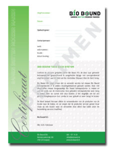 Take back certificaat Bio Bound