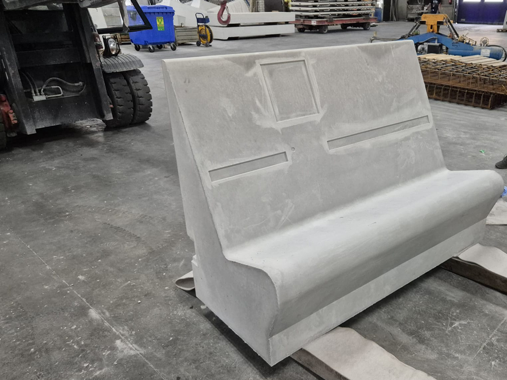 Prefab betonelement op maat na het ontkisten